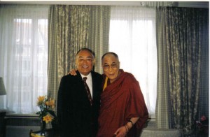Erkin Alptekin-former-WUC-president and H.H Dalai Lama