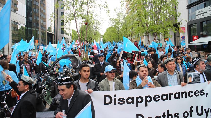 В Брюсселе протестуют против давления Китая на уйгуров
